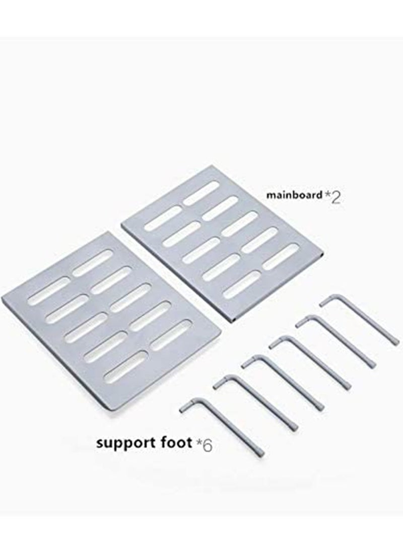 Expandable Kitchen Storage Shelf Rack Stackable Pantry Shelves Kitchen Cabinet Counter Shelf Cupboard Storage Organizer Space Saving for Tableware Seasoning - Image 3