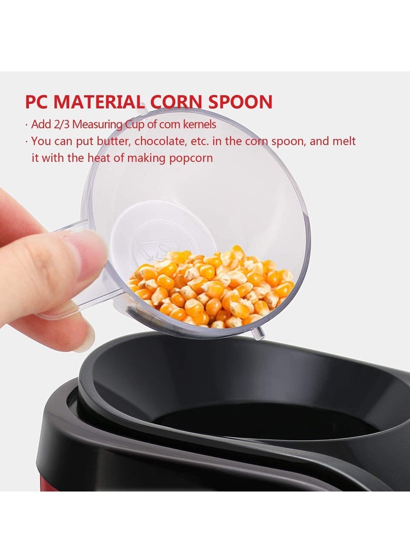 فلوشرينيك آلة صنع الذرة المحمصة الكهربائية الصغيرة، لا تحتاج إلى زيت، وجبة خفيفة صحية ولذيذة للأطفال والبالغين، مثالية لحفلات المنزل والمشاهدة مع العائلة. - Image 2