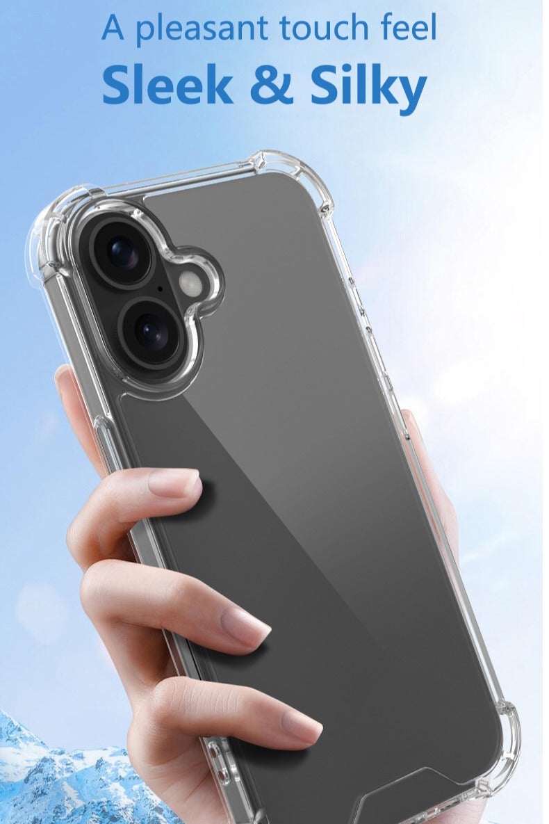 3 in 1 iPhone 17 Protection Pack, Clear Case with Screen Protector&Camera Lens, Transparent Slim Fit Anti-Scratch Soft TPU Edge Hard PC Back Cover with Airbag Corners, Clear ﻿ - view 4