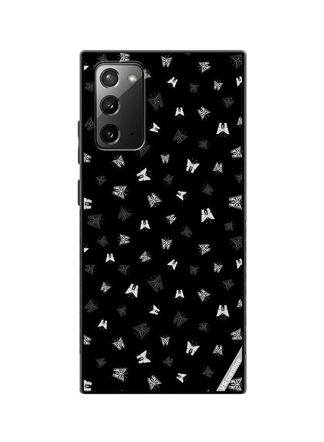 VR CREATIVE Protective Case Cover For Samsung Galaxy Note20 5G Butterfly Black And White Design Multicolour - Image 1