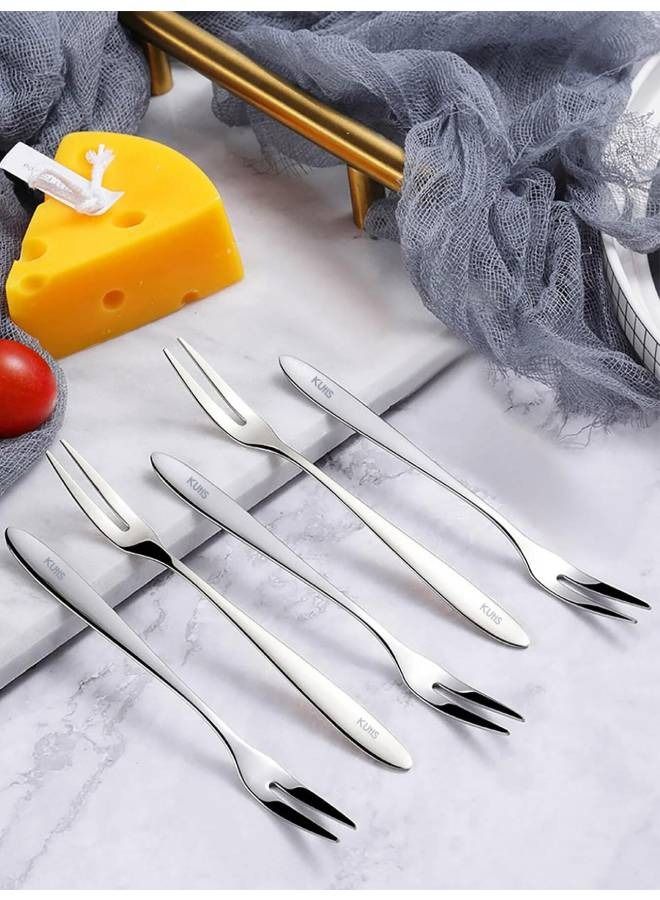 Kutis مجموعة شوكة الكيك المصنوعة من الفولاذ المقاوم للصدأ والمطلية باللون غير اللامع، مكونة من 5 قطع  - Image 1