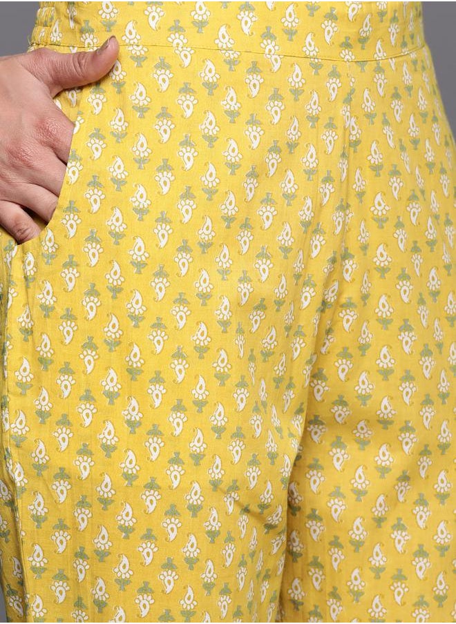 Libas All-Over Print Gotta Patti Kurta and Mid Rise Trousers with Dupatta Set by Styli  - Image 5