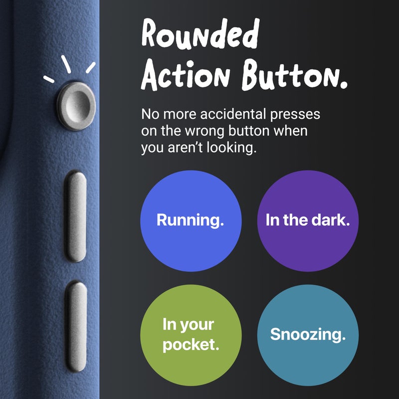 TineeOwl حافظة TineeOwl لهاتف iPhone 17 Pro Max - متوافقة مع MagSafe، أزرار من الألمنيوم، تحكم في الكاميرا وزر عمل دائري، TPU رقيق ذو ملمس، تصميم بسيط - سلسلة DuneX باللون الأزرق الداكن - Image 2