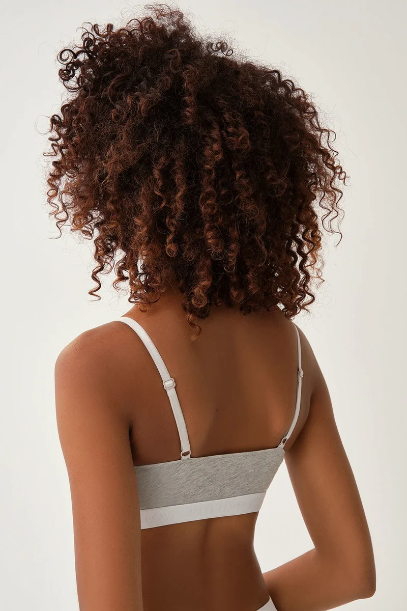 داجي Gray Melange Throw Covered Non-wired Bra