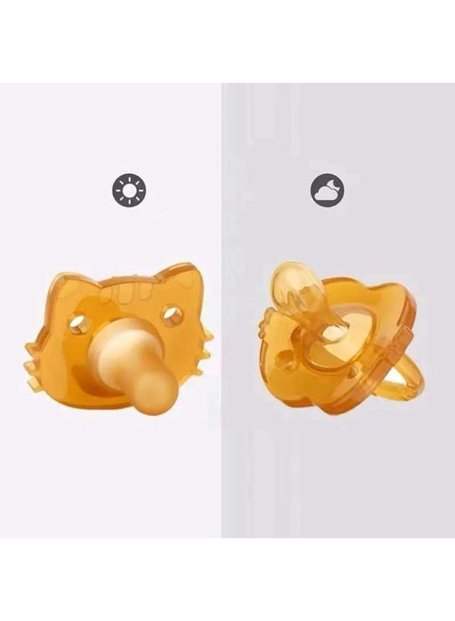 عبوة من قطعتين من لهاية الأطفال المصنوعة من السيليكون مع حقيبة تخزين وسلسلة مانعة للسقوط - خالية من مادة BPA، لهاية مضادة للمغص لحديثي الولادة والرضع والأطفال الصغار (من 0 إلى 24 شهرًا) - Image 3