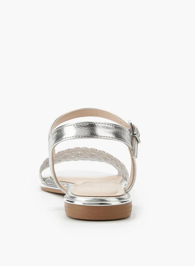 Celeste SILVER Women Buckle Strap Sandals for Women | Best Price UAE