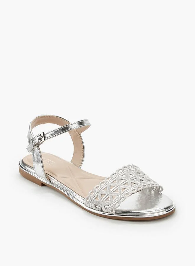 Celeste SILVER Women Buckle Strap Sandals for Women | Best Price UAE
