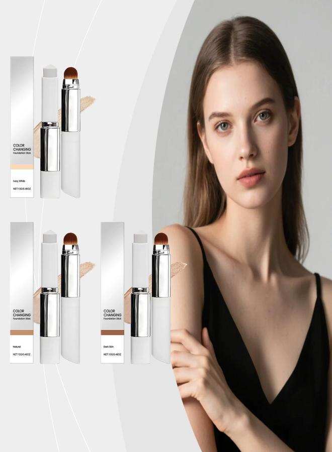 The color-changing foundation stick is lightweight, moisturizing, hydrating, nourishing, matte, and clear   white - Image 2