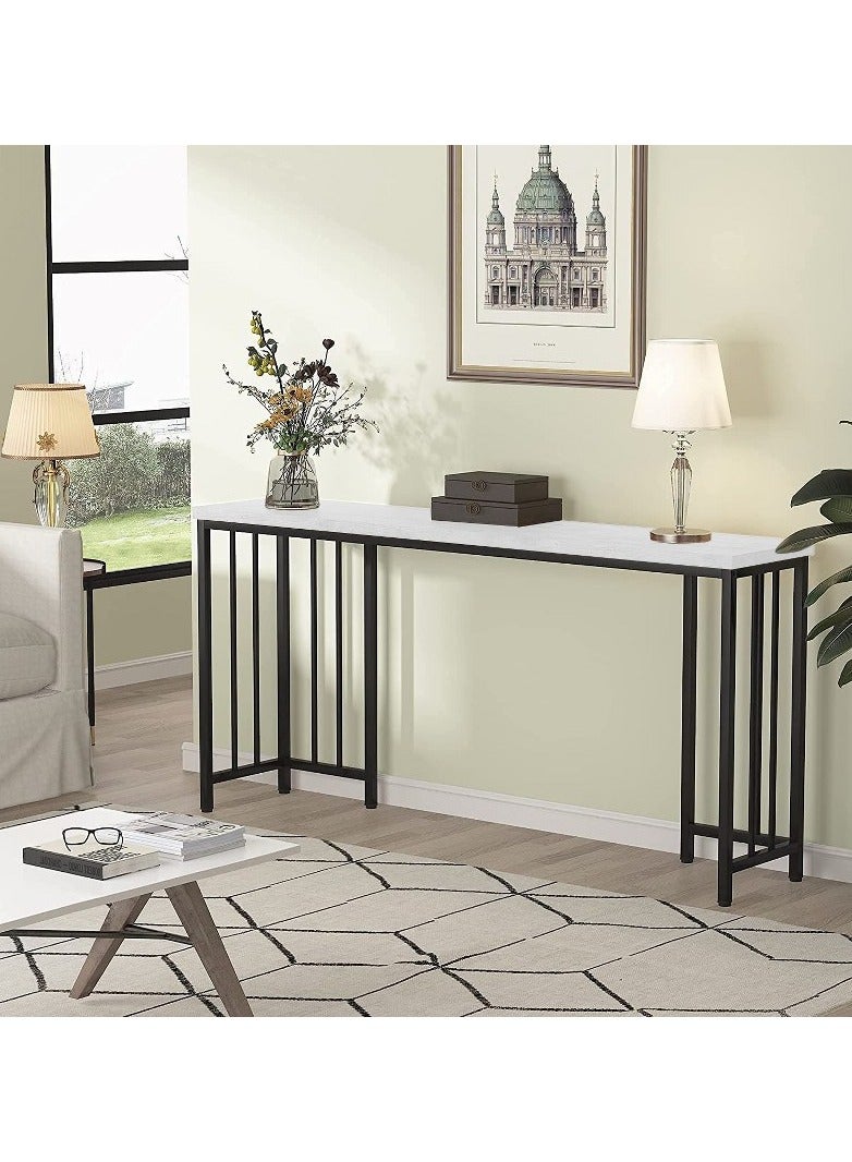 Home Gallery Extra Long Entryway console Table 180x90x35 White  - Image 1