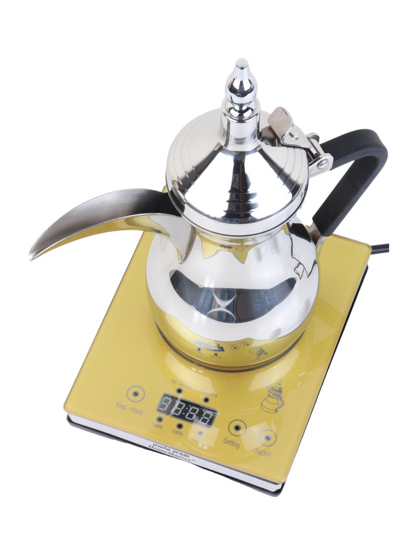 Home Master Dallah Electric Arabic Coffee Maker, Stainless Steel, Silver Arabic Design, 900 Watts, Home Master HM-916 - Image 4