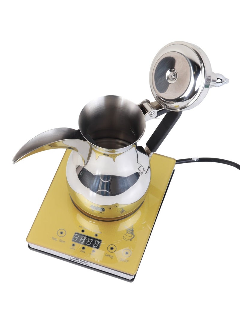 Home Master Dallah Electric Arabic Coffee Maker, Stainless Steel, Silver Arabic Design, 900 Watts, Home Master HM-916 - Image 5