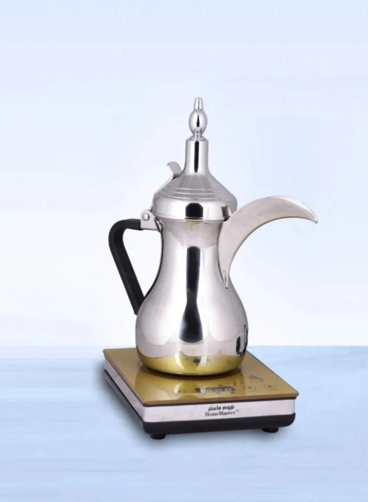Home Master Dallah Electric Arabic Coffee Maker, Stainless Steel, Silver Arabic Design, 900 Watts, Home Master HM-916 - Image 2