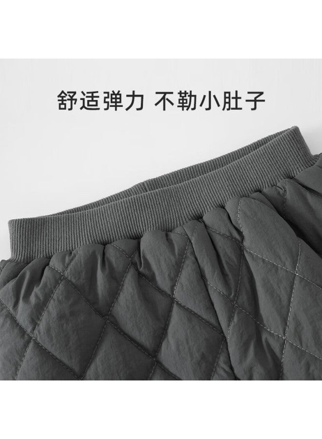 Shubeiyi Children's Pants Boys And Girls Baby Cotton-padded Warm Casual Pants Winter Outerwear Baby Cotton Pants Blue 80
