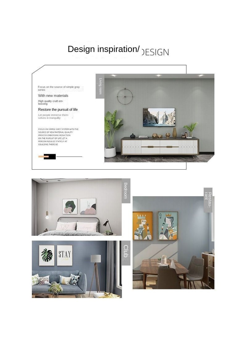 Kitchen Cabinet Oil-proof PVC Thickened Self-adhesive Wallpaper Waterproof Contact Paper Desktop Door Furniture Wall Stickers dark grey  - Image 2