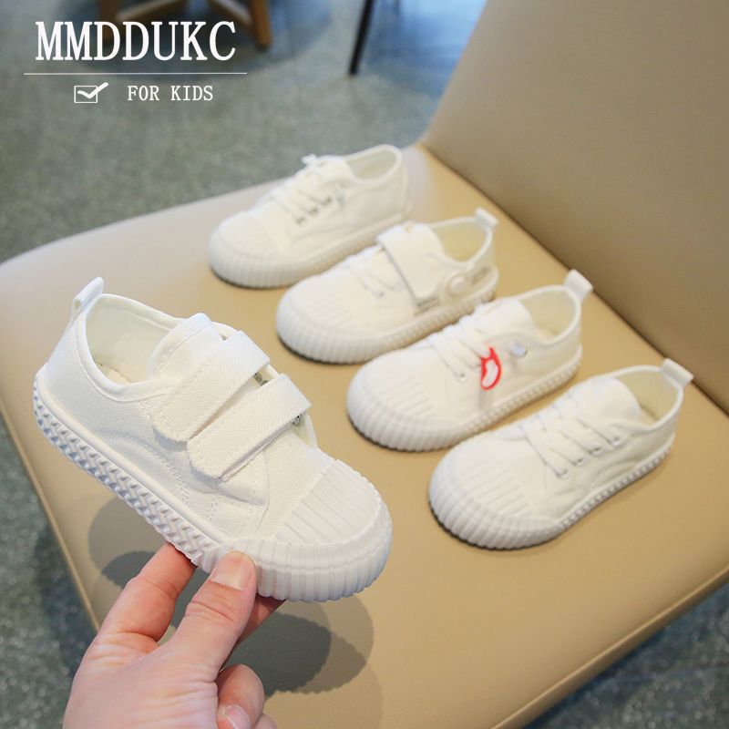 Children'S Day Performance White Shoes For Boys And Girls, Canvas Shoes For Kindergarten Campus, White Sneakers, Breathable Dance Shoes - Image 3
