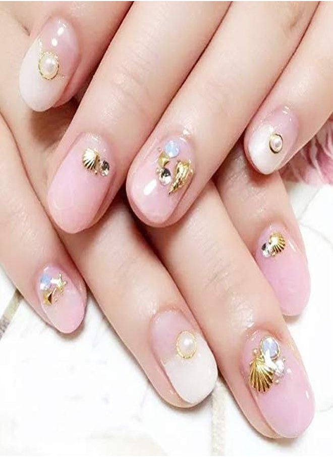 enForten - 1 Box Seashell Starfish Mermaid 3D Decorations Ocean Nail Deco - Image 1