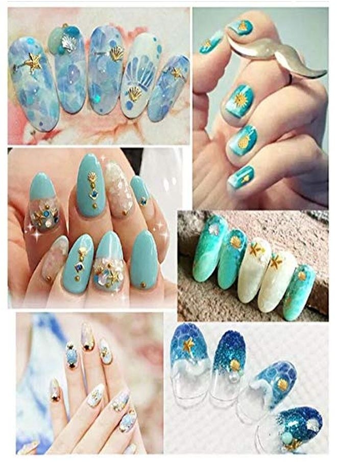 enForten - 1 Box Seashell Starfish Mermaid 3D Decorations Ocean Nail Deco - Image 1