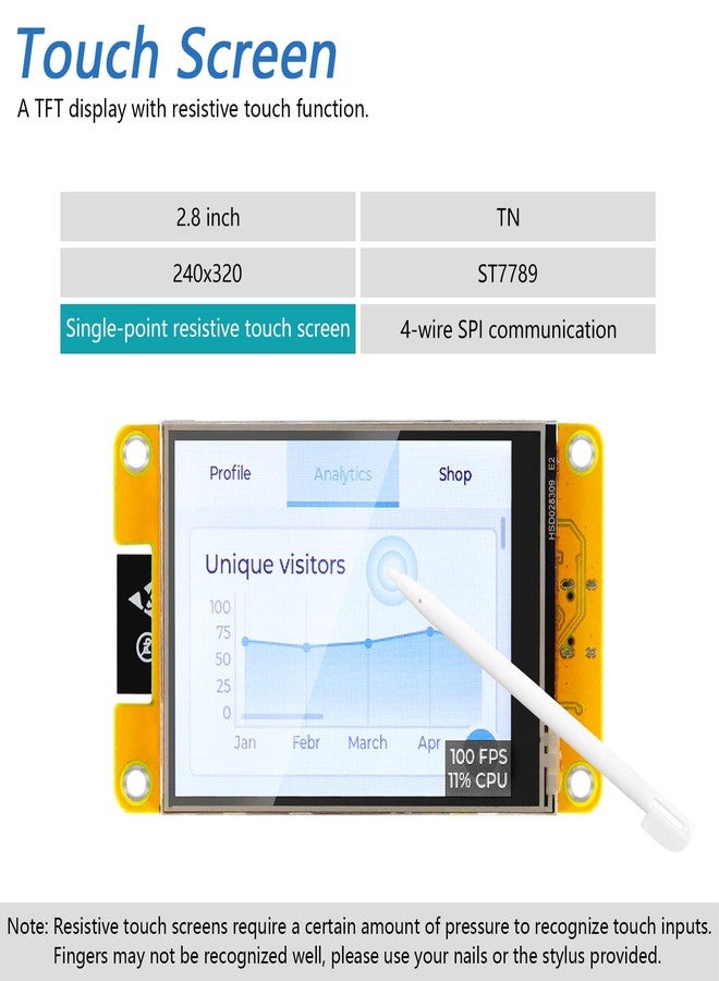 Freenove Bitcoin Miner NMMiner NerdMiner, ESP32 CYD 2.8 Inch Touch Display, 240x320 Pixel TN TFT LCD Screen ST7789 Driver, Dual-core 32-bit 240 MHz Microcontroller WiFi+BT, C Code LVGL Tutorial - Image 4