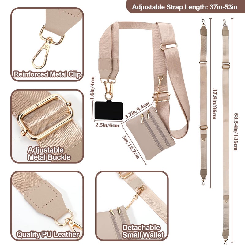 XANGNIER Clip and Go Strap for Phone with Wallet Crossbody, Phone Strap with Zippered Wallet, Adjustable Anti Theft Cellphone Lanyard for Women, Cellphone Chain Accessories,Multicolor 7 - Image 5