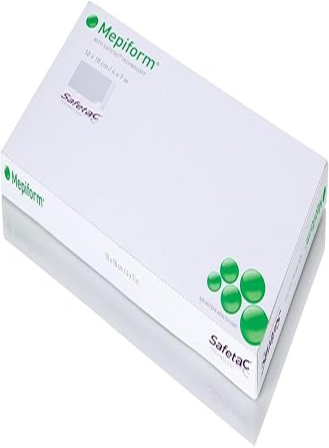 Molnlycke Mepiform with Safetac Technology 4"x7", 5 Count, Self Adherent Soft Silicone Sheeting for Scar Reduction