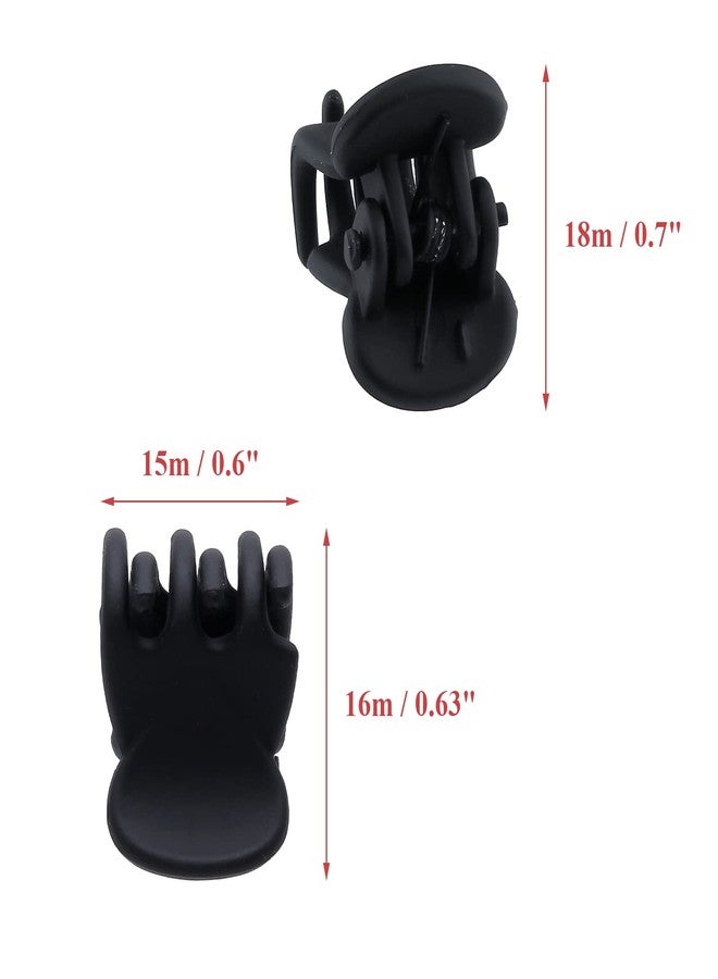 BokWin 24 Pcs Mini Hair Clips,0.6 Inch Matte Black Claw Clips,Small Hair Clamp for Women Kids Girls and Different HairStyles - Image 4