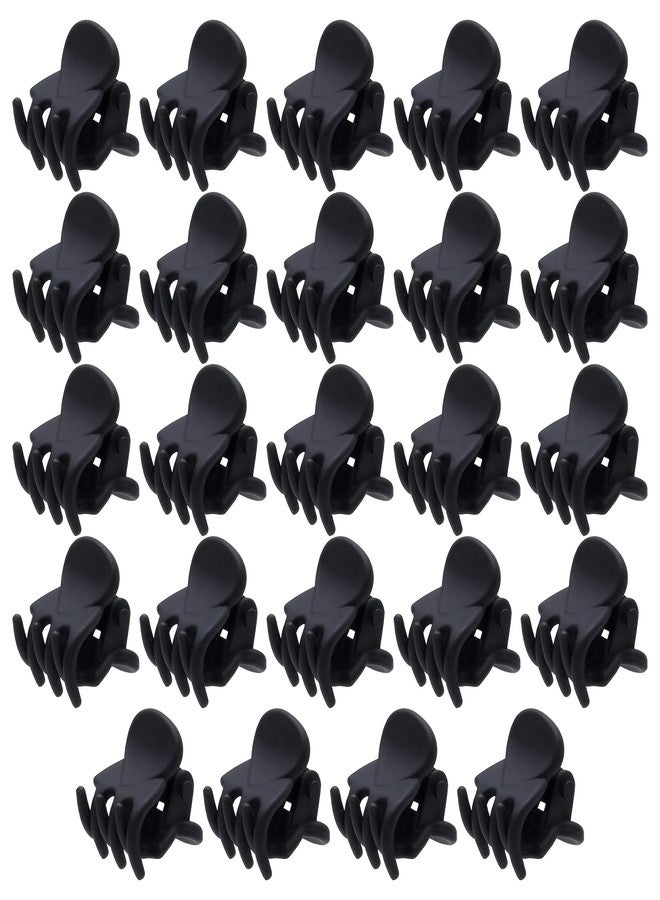 BokWin 24 Pcs Mini Hair Clips,0.6 Inch Matte Black Claw Clips,Small Hair Clamp for Women Kids Girls and Different HairStyles - Image 1