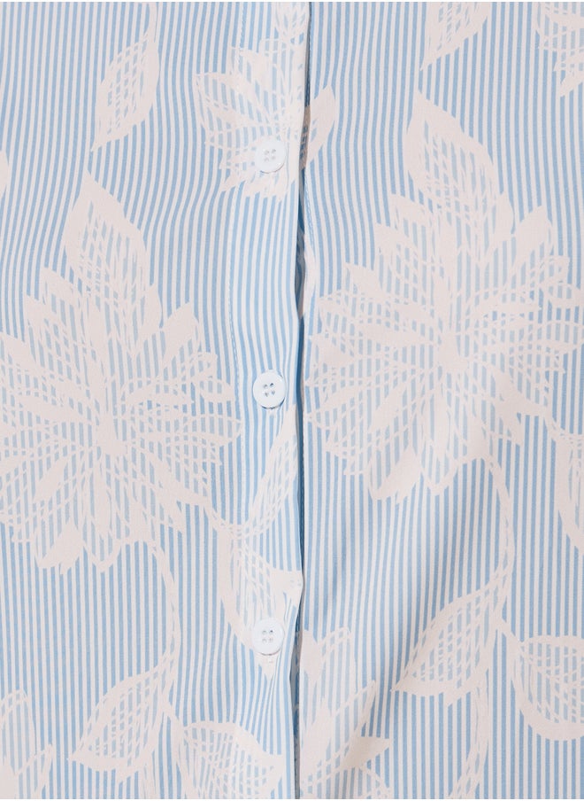 Take Two Floral Print Spread Collar Oversized Shirt  - Image 3