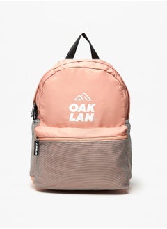 Oaklan by Shoexpress Women by Shoexpress Logo Print Backpack with Adjustable Straps - 40x30x15 cm  - Image 1