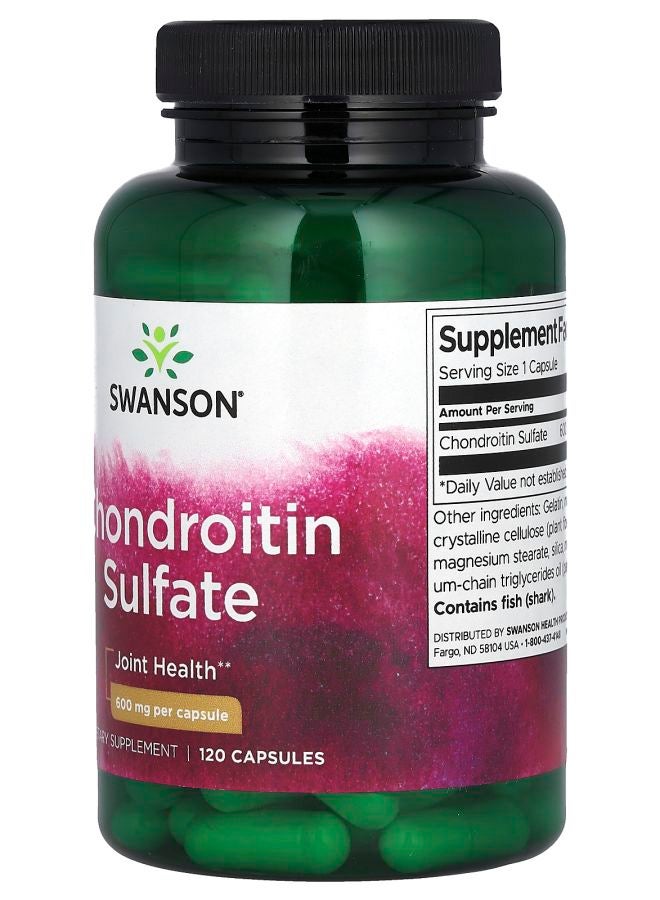 SWANSON Chondroitin Sulfate 600 mg 120 Capsules - Image 2