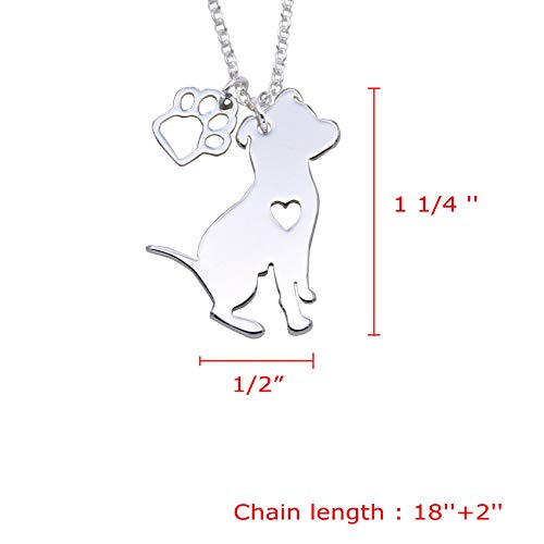Melix Home Melix Animal Yorkie Labrador Pitbull Husky Alaskan Akita Boxer Corgi Dachshund German Shepherd Golden Retriever stainless steel Pet Dog Doggy Pendant Necklace Gift - Image 2