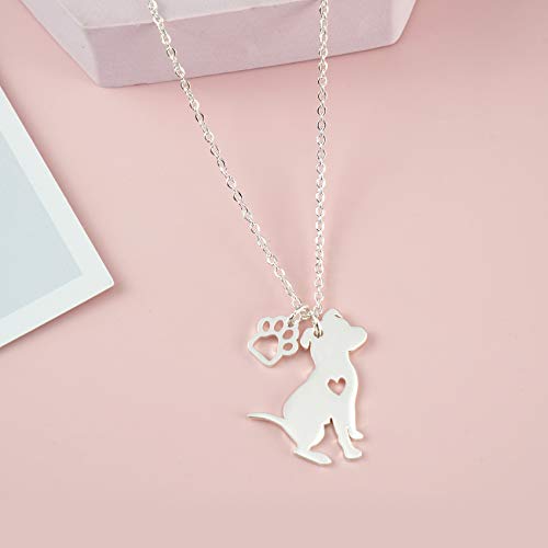 Melix Home Melix Animal Yorkie Labrador Pitbull Husky Alaskan Akita Boxer Corgi Dachshund German Shepherd Golden Retriever stainless steel Pet Dog Doggy Pendant Necklace Gift - Image 5
