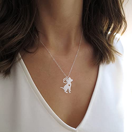 Melix Home Melix Animal Yorkie Labrador Pitbull Husky Alaskan Akita Boxer Corgi Dachshund German Shepherd Golden Retriever stainless steel Pet Dog Doggy Pendant Necklace Gift - Image 3