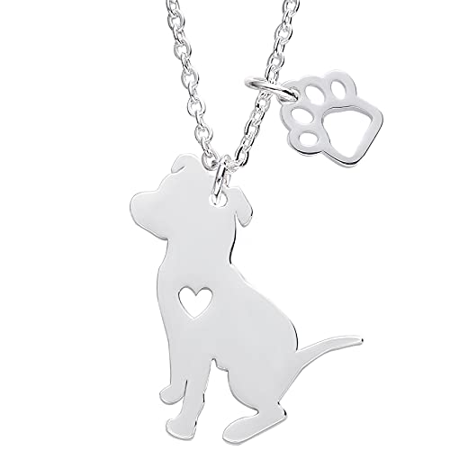 Melix Home Melix Animal Yorkie Labrador Pitbull Husky Alaskan Akita Boxer Corgi Dachshund German Shepherd Golden Retriever stainless steel Pet Dog Doggy Pendant Necklace Gift - Image 1