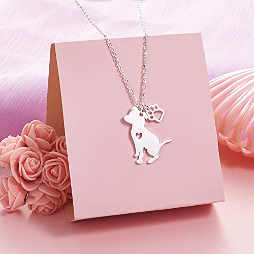 Melix Home Melix Animal Yorkie Labrador Pitbull Husky Alaskan Akita Boxer Corgi Dachshund German Shepherd Golden Retriever stainless steel Pet Dog Doggy Pendant Necklace Gift - Image 4
