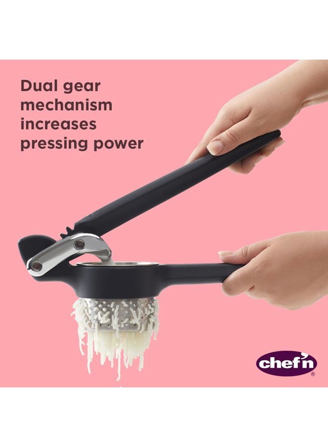Chef'n Potato Ricer and Vegetable Ricer, Heavy Duty Press and Mash Kitchen Tool, Black - Image 3