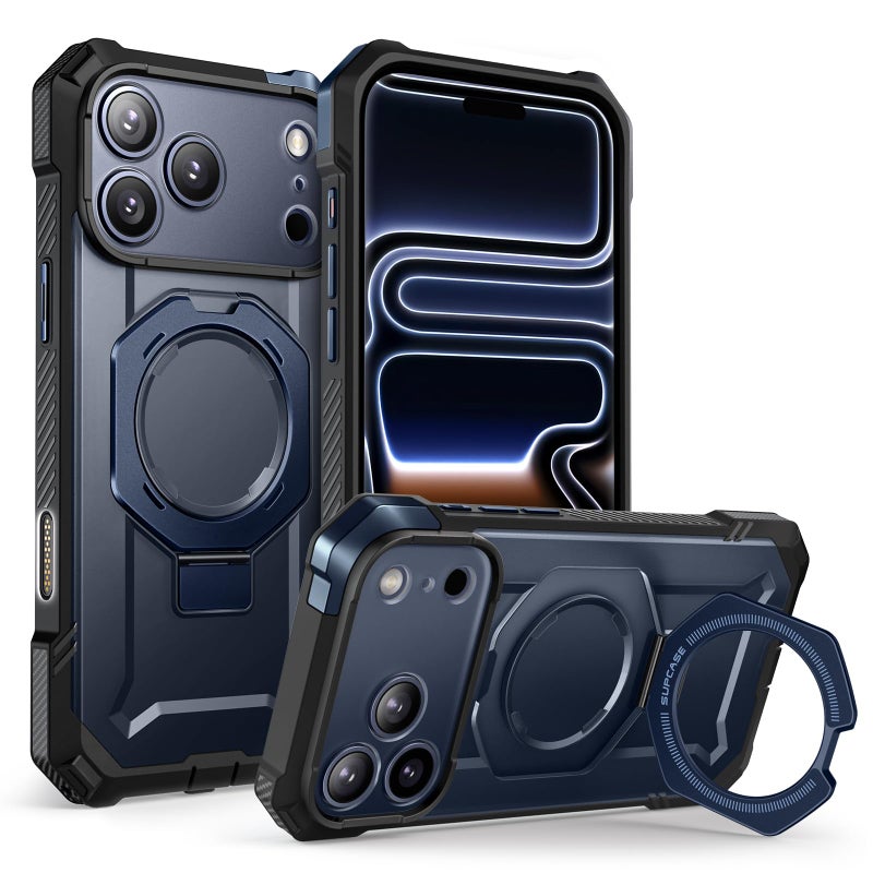 SUPCASE for iPhone 17 Pro Max Case with Kickstand Unicorn Beetle Grip Camera Control Cover Compatible with MagSafe MilitaryGrade Drop Protection Heavy Duty Magnetic Phone Case Azure - Image 3