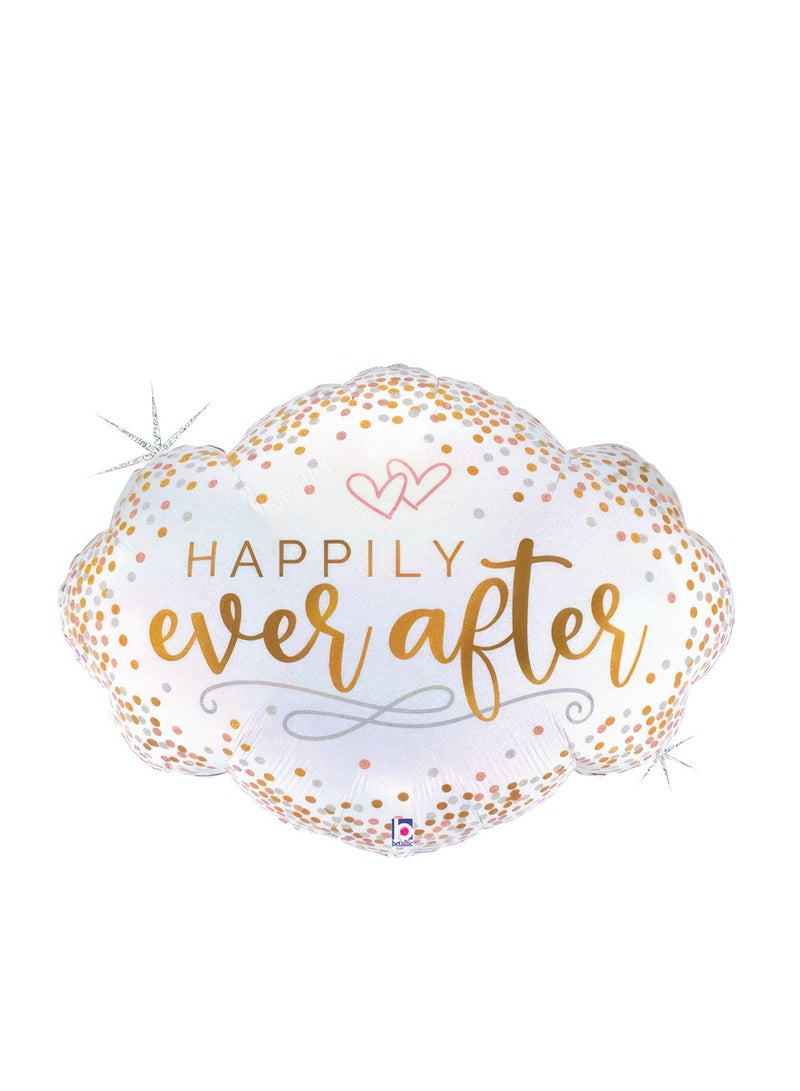 Betallic 30" Foil Balloon Happily Ever After Confetti - Image 1