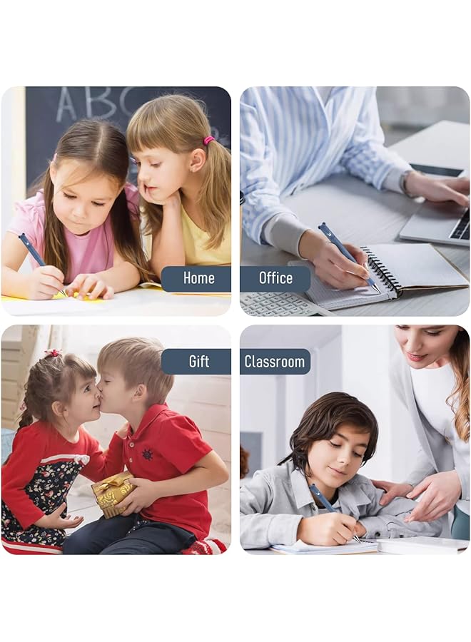 إيروريكس أقلام جل قابلة للمسح، 4 قطع، أقلام حبر جل رولربول، رسوم كرتونية لحيوانات، مع 20 قطعة قابلة لإعادة التعبئة و2 ممحاة، أقلام حبر قابلة لإعادة التعبئة 0.5 مم للكتابة والرسم والخط واللوازم المدرسية والمكتبية - Image 4