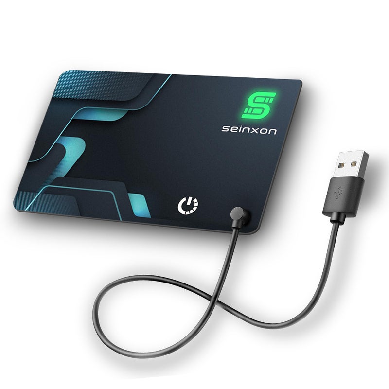 SEINXON Wallet Tracker (iOS Only) IP68 Thin Item Finder Card Luggage Located Bluetooth Works with Apple Find My APP & Network - Magnetic Charger (Slim) - Image 1