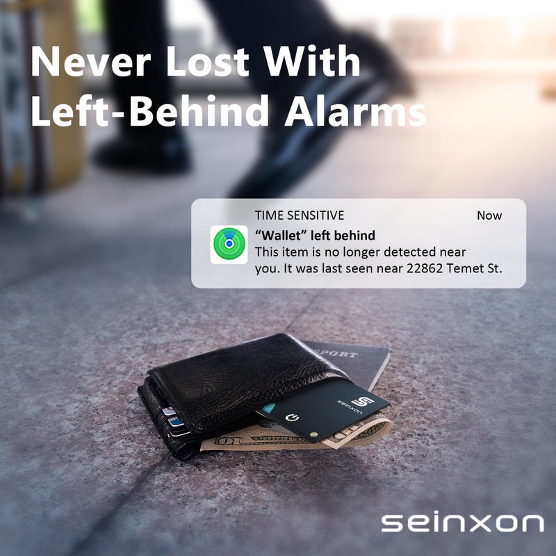 SEINXON Wallet Tracker (iOS Only) IP68 Thin Item Finder Card Luggage Located Bluetooth Works with Apple Find My APP & Network - Magnetic Charger (Slim) - Image 5