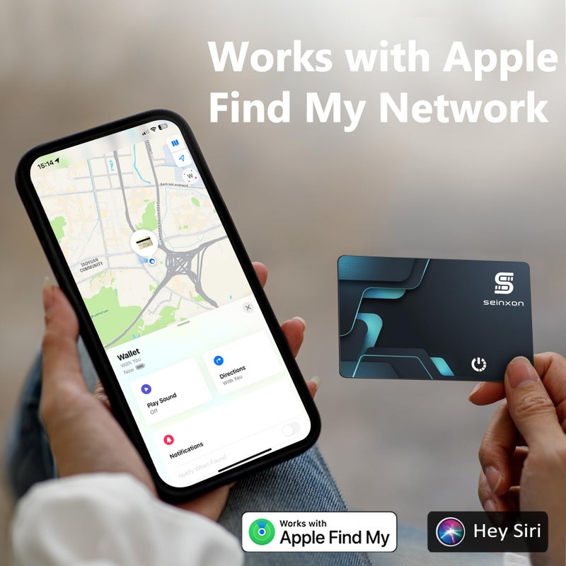 SEINXON Wallet Tracker (iOS Only) IP68 Thin Item Finder Card Luggage Located Bluetooth Works with Apple Find My APP & Network - Magnetic Charger (Slim) - Image 4