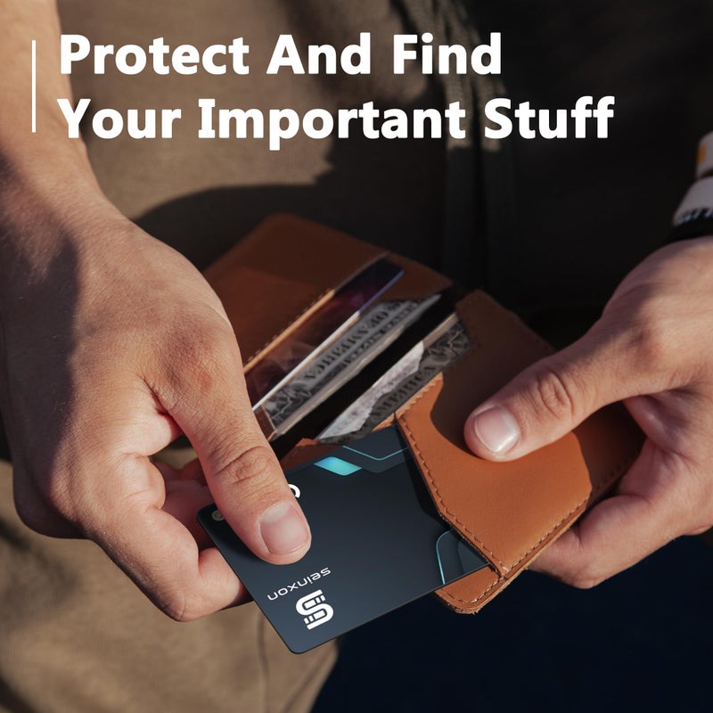 SEINXON Wallet Tracker (iOS Only) IP68 Thin Item Finder Card Luggage Located Bluetooth Works with Apple Find My APP & Network - Magnetic Charger (Slim) - Image 2