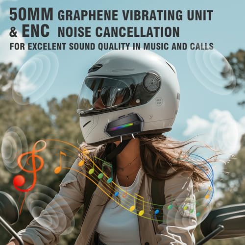 EDYELL Bluetooth Dual Earphone for Helmet | Wireless On Ear V5.4 | HD Calling and HiFi Music | IP67 Waterproof Headset | Compatible with All Helmets-C5S (C5S) - Image 3