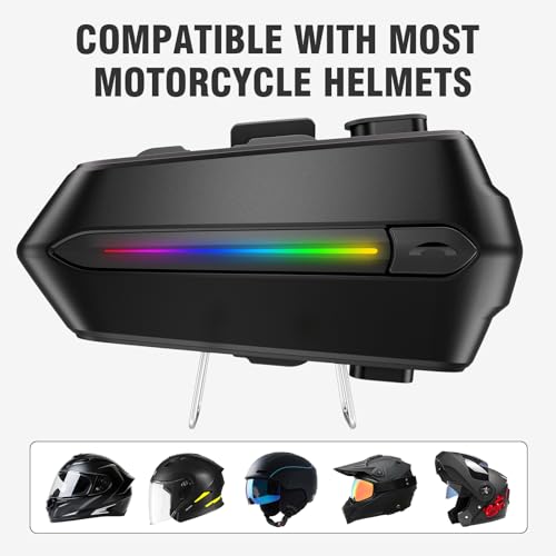 EDYELL Bluetooth Dual Earphone for Helmet | Wireless On Ear V5.4 | HD Calling and HiFi Music | IP67 Waterproof Headset | Compatible with All Helmets-C5S (C5S) - Image 5