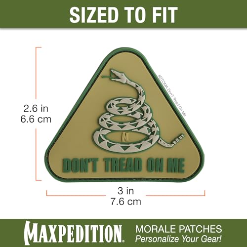 MAXPEDITION Don't Tread On Me Patch (Arid) 3" x 2.6" - Image 2