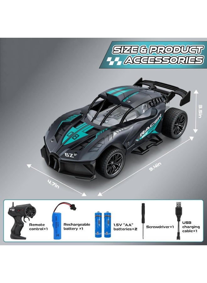 DEERC Remote Control Car, 2.4Ghz 1/18 Scale Model Racing Car Toys, RC Car for Kids and Boys, Hobby RC Cars Toys Birthday Gifts for Boys - Image 3