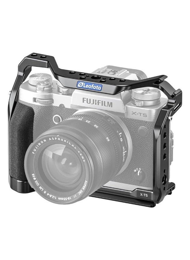 Leofoto Leofoto X-T5 Camera Cage for Fujifilm X-T5 ARRI Cold Shoe Arca Compatible  - Image 2