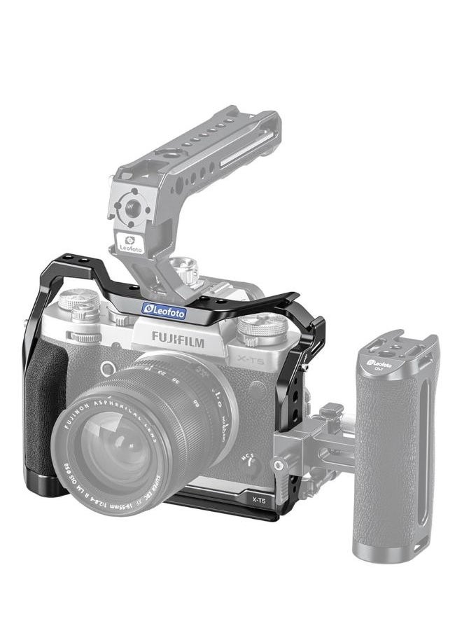 Leofoto Leofoto X-T5 Camera Cage for Fujifilm X-T5 ARRI Cold Shoe Arca Compatible  - Image 3