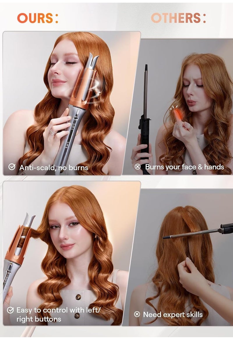 TIGER Automatic Curling Iron 1 inch with 3 Temperatures Fast Heating 2-Way Rotation Automatic Shut-Off, Anti-Scald Anti-Tangle Rotating for Hair Styling Harmless and Durable, Quick Home Hairstyle - Image 2
