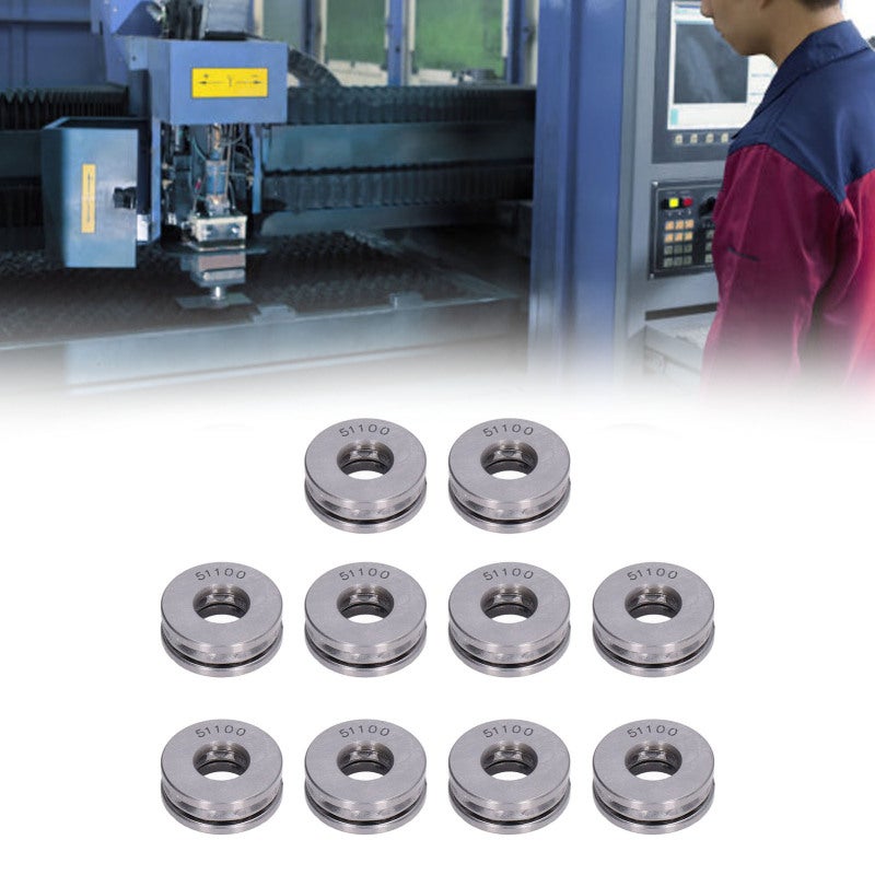 Thrust Ball Bearings: Bearing Steel Construction - High Accuracy Detachable Design Axial Load Bearings for Crane Hooks Vertical Water Pumps Low Speed Reducers - Image 1